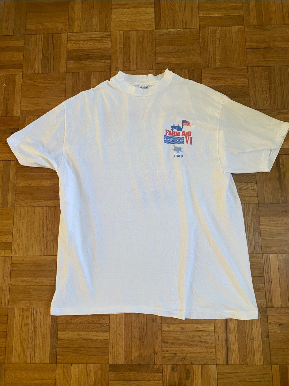 Vintage 1993 Single Stitch Farm Aid VI Staff Shirt XL